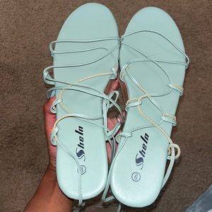 Lace-Up Platform Sandals